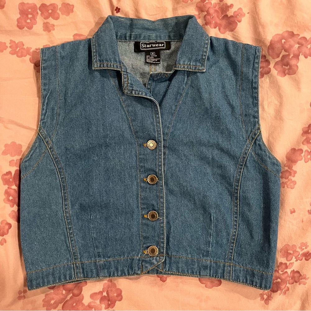 vintage denim vest